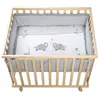 Image de ROBA Parc Bébé Jumbotwins 75x100 cm + Tour de Parc de Protection et 4 Roues - Bois Naturel - en occasion ou reconditionné