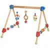 Image de Portique D'éveil En Bois Massif + 3 Pendentifs - Arche D'activités Multicolore