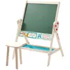 Image de Tableau Pivotant Double Face Avec Tabouret Vert / Naturel