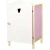 Image de Armoire De Poupée Avec Penderie Et Étagère Scarlett Lilas, Blanc Et Naturel