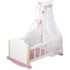 Image de Berceau De Poupée Avec Accessoires Complets Scarlett Blanc / Rose