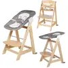 Image de Chaise Haute Évolutive Born Up Avec Transat Inclinable Sternenzauber Naturel - Petites Étoiles