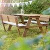 Image de Table Pique-nique En Bois Massif 4 Places Teck