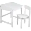 Image de Bureau D'écolier Avec Rangement Intégré Et Chaise Blanc