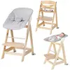 Image de Chaise Haute Évolutive Born Up Avec Transat Déperlant Et Inclinable Roba Style Naturel - Gris Argenté