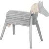 Image de Cheval De Jardin Pour Enfant En Bois Massif Gris
