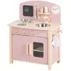 Image de Cuisine Enfant Équipée Avec Accessoires Et Horloge Rose Et Naturel