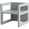 Image de Chaise Réversible En Bois - Tabouret Évolutif 3 En 1 Gris Taupe