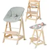 Image de Chaise Haute Évolutive Born Up Avec Transat Déperlant Et Inclinable Roba Style Naturel - Vert Givré