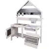 Image de Cuisine Extérieure En Forme De Maison En Bois Fsc® Avec Accessoires Gris