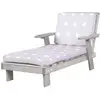 Image de Chaise Longue En Bois Massif Fsc® Avec 2 Coussins Gris
