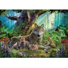 Image de Famille de Loups dans la Forêt 1000 Pièces Ravensburger