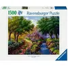 Image de Puzzle Cottage Au Bord De La Rivière 1500 Pièces   Dès 14 Ans Multicolore
