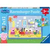 Image de Puzzle Les Aventures De Peppa Pig 2x12 Pcs Bleu
