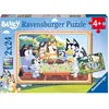 Image de Puzzle C'est Parti Avec Bluey 2x24 Pcs Bleu