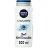 Image de Nivea Gel douche aux extraits de bambou - Peaux sensibles - Homme - 500 ml