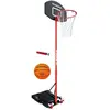Image de Panier De Basket-ball Sur Pied 205 Avec Ballon Et Pompe Rouge Et Noir