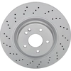 Image de ATE 24.0132-0147.1 Disque de frein perforé/ventilé de l'intérieur, revêtu, allié/carbonisé