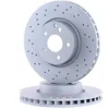 Image de ATE 24.0132-0100.1 Disque de frein perforé/ventilé de l'intérieur, revêtu, allié/carbonisé, avec vis/boulons