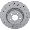 Image de ATE 24.0132-0137.1 Disque de frein perforé/ventilé de l'intérieur, revêtu, allié/carbonisé, avec vis/boulons