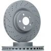 Image de ATE 24.0132-0138.1 Disque de frein perforé/ventilé de l'intérieur, revêtu, allié/carbonisé, avec vis/boulons