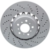Image de ATE 24.0136-0125.2 Disque de frein perforé/ventilé de l'intérieur, revêtu, à haute teneur en carbone, avec vis/boulons