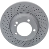Image de ATE 24.0128-0303.1 Disque de frein perforé/ventilé de l'intérieur, revêtu, allié/carbonisé