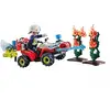 Image de Pompier Avec Quad Et Deux Arbustes Enflammés 71825 Multicolore