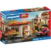 Image de Playmobil 72195 - Quad Des Pompiers Et Restaurant En Feu Multicolore