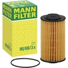 Image de MANN-FILTER HU 69/3 x Filtre à huile Cartouche filtrante, avec joint d'étanchéite