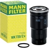 Image de MANN-FILTER WK 720/2 x Filtre à Carburant avec joint d'étanchéite