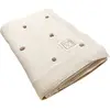 Image de Couverture En Tricot Et Coton Bio Crème, Marron