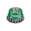 Image de OSBORN - Brosse coupe, fil acier inox torsadé avec filetage ou alésage pour meuleuses d'angle. Diamètre 65mm - 608 351-0002
