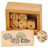 Image de Boîte De 6 Dés En Bois Beige