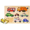 Image de Puzzle À Boutons Moyens De Transport 8 Éléments Multicolore