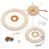 Image de Métier À Tisser Rond Et Fleur À Tresser Beige