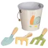Image de Seau Et Outils De Jardin Escargot Gris
