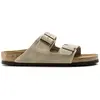 Image de Sandales cuir Birkenstock Arizona Suede Beige 42 Étroit 51463