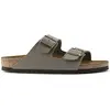 Image de Sandales Birkenstock Arizona Birko-Flor Birkibuc Gris 35 Étroit 151213