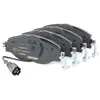 Image de TEXTAR 2568301 Jeu de plaquettes de frein Q+ contact de signal d'usure inclus, avec vis d'étrier de frein, avec accessoires