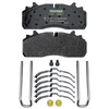 Image de TEXTAR 2928401 Jeu de plaquettes de frein protection mécanique contact d'avertissement, préparé pour l'indicateur d'usure, avec vis d'étrier de frein, avec accessoires
