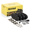 Image de TEXTAR 2627001 Jeu de plaquettes de frein Q+ contact de signal d'usure inclus, avec vis d'étrier de frein, avec accessoires
