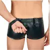 Image de Boxer Simili Cuir Avec Menottes Noir