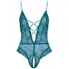 Image de Body ouvert dentelle florale bleu
