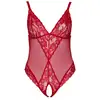Image de Body Ouvert Dentelle Florale Rouge GT