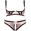 Image de Ensemble 2 pièces ouvert satin rose M