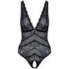 Image de Body ouvert dentelle & maille transparente noir