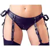Image de Soutien-Gorge Harnais Ouvert & Culotte Porte-Jarretelles À Menottes