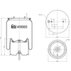 Image de FEBI BILSTEIN 45660 Soufflet à air, suspension pneumatique essieu porteur non articulé
