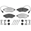 Image de MEYLE 025 244 6819-1/PD Jeu de plaquettes de frein MEYLE-PD Quality, Essieu avant, contact de signal d'usure inclus, avec tôle anti-bruit, avec accessoires
